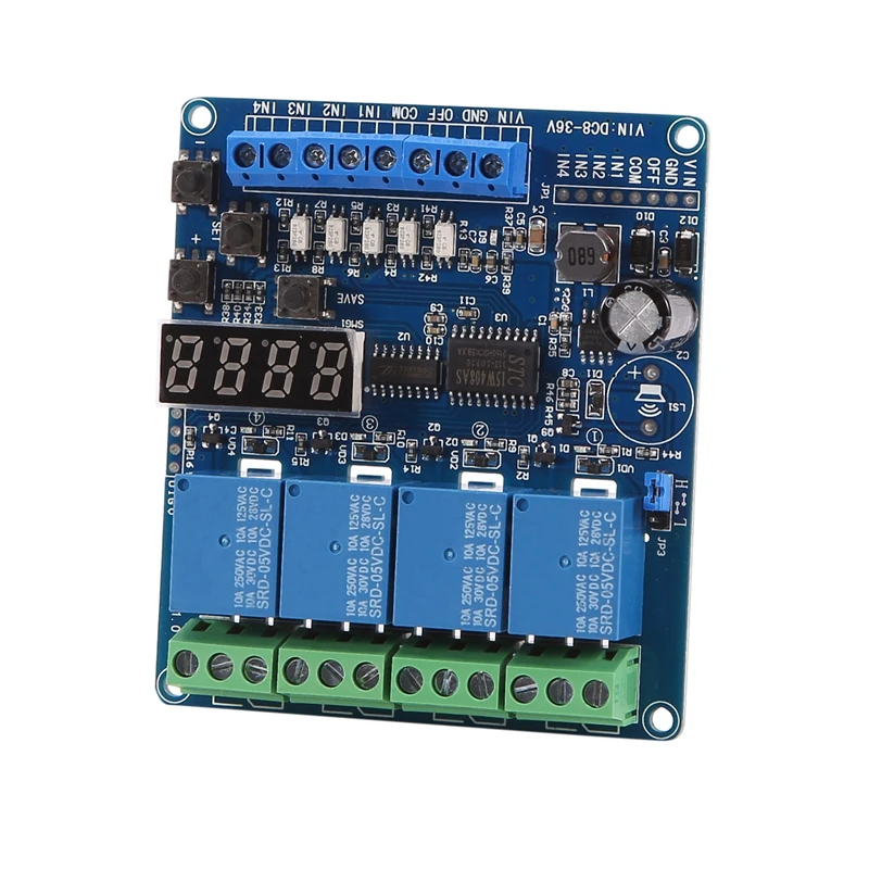 Imagem -05 - Módulo de Relé Multifunções Led Temporização de Travamento Automático Canais dc 8v36v