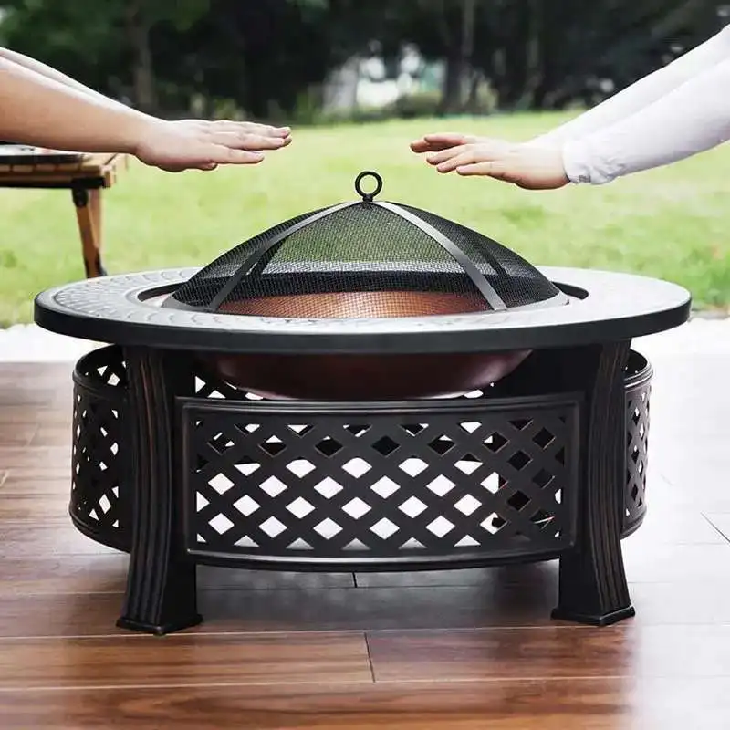 

Indoor Charcoal Brazier Grill Stand Home Villa Heating Fire Pits Outdoor Brazier Table Courtyard Barbecue Stove Camping Furnace
