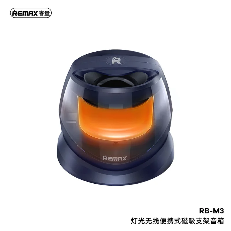 Remax Popular Altavoz Pequeño Bluetooth, Altavoz de Luz Magnética Portátil con Soporte Escritorio Hogar