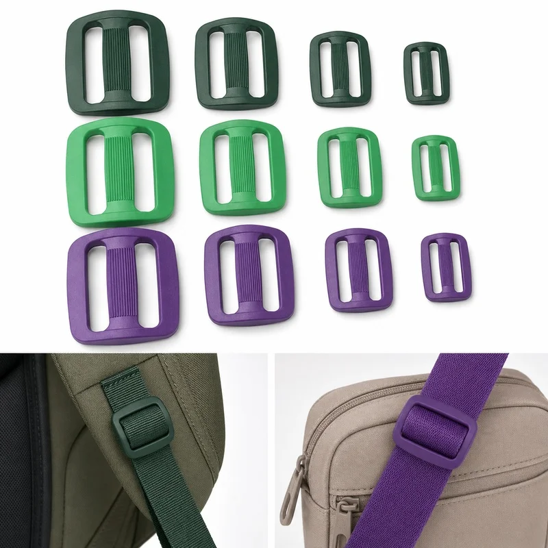 20/50Pcs 16-31mm Nylon Tri-Glide Buckle Backpack Webbing Slider Crossbody Strap Adjuster Travel Luggage DIY Hardware Accessories