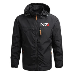 2024 N7 Mass Effect Logo New Men Spring And Autumn Thin Classic Printing Comfortable Casual Simplicity Trench Coat Tops