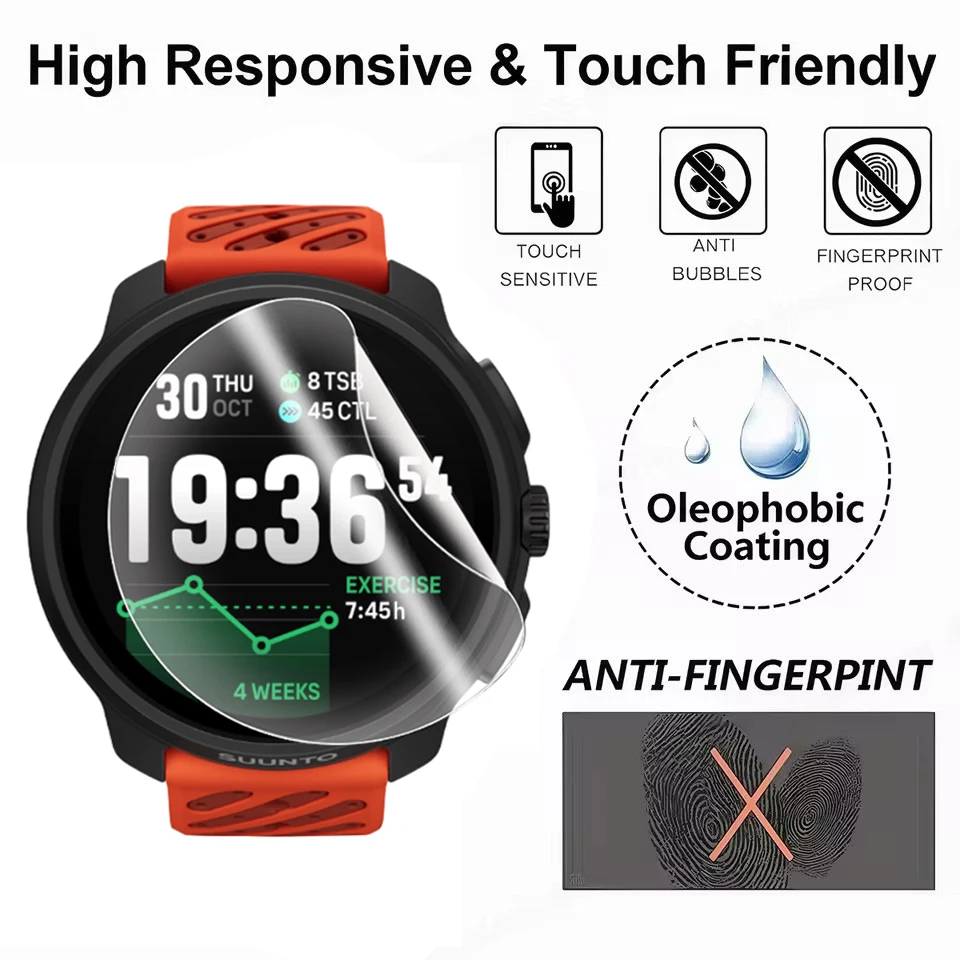 1-3 قطعة فيلم هيدروجيل لينة ل Suunto Race 2 ساعة ذكية واضح HD واقي للشاشة طبقة رقيقة واقية ل Suunto Race 2 اكسسوارات
