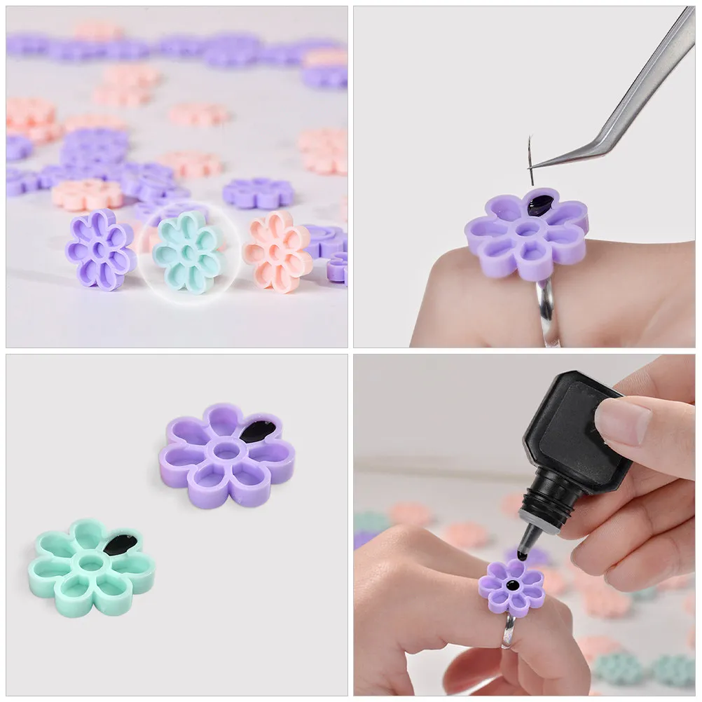 100pcs Eyelash Glue Cups for Extensions – Multi-Grid Lash Holder to Save Adhesive & Extend Drying Time
