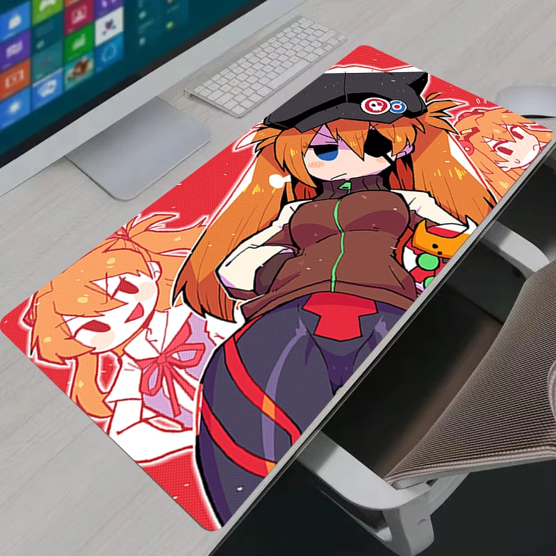 Mouse Pads XXL Large Gaming Keyboard Mousepad Gamer Mouse Pad Laptop Desk Mat Anime Girl Asuka E-Evangelions Mouse Mats