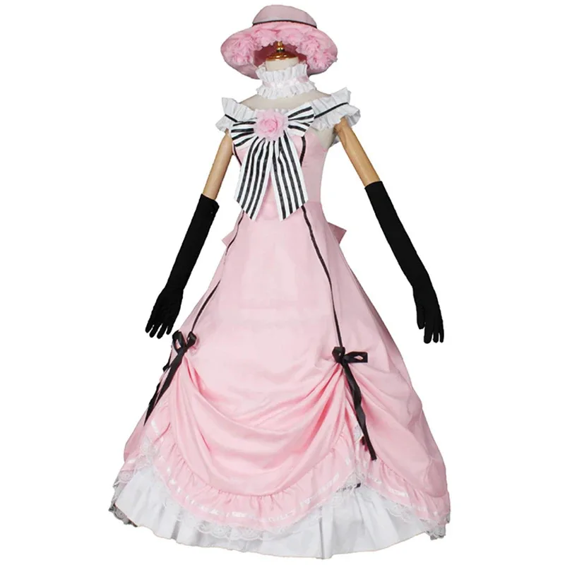 ABC123Black بتلر تأثيري حلي Kuroshitsuji Ciel Phantomhive لوليتا خادمة فساتين موحدة المرأة الوردي القرون الوسطى Bax ؛ 3,f'6,h.7;j