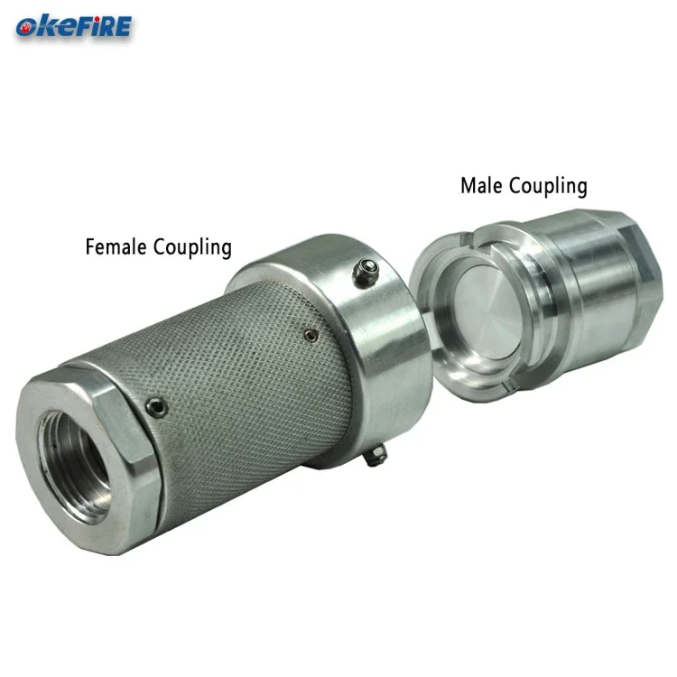 Okefire Dry Disconnect DDC Camlock Quick Male & Female Coupling For Tank Wagons
