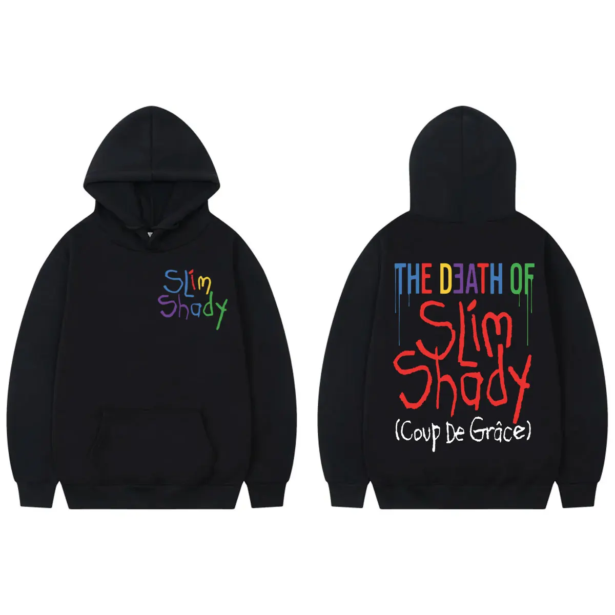 

Eminem Music Album The Death of Slim Shady Hoodie Fashion Hip Hop Rap Sweatshirts Street Harajuku Y2k Oversized Pullovers Unisex