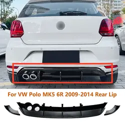 Car Rear Bumper Rear Lip For VW Polo MK5 6R 2009-2014 Tail Lip  Spoiler Splitter Exterior Protector Body Decoration Modification