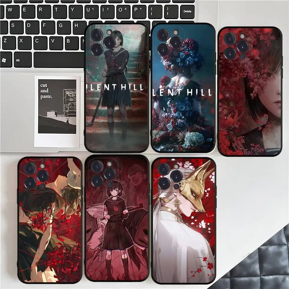 

Popular Horror Game S-Silent H-Hill F Phone Case Phone Case For Iphone 17 Air 16 15 14 13 12 11 Pro Max 16 15 14 Plus TPU Soft