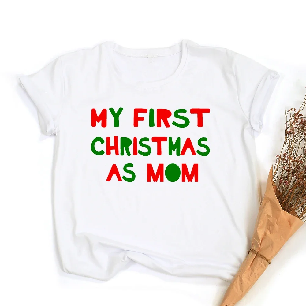 Christmas As Dad Mom Family Xmas Matching T-shirt Graphic Clothes Casual and breathable tops