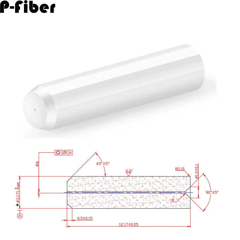 10 sztuk SMA905 tuleja ceramiczna ze światłowodami do złącza światłowodowego adapter goły okucie 3.17mm