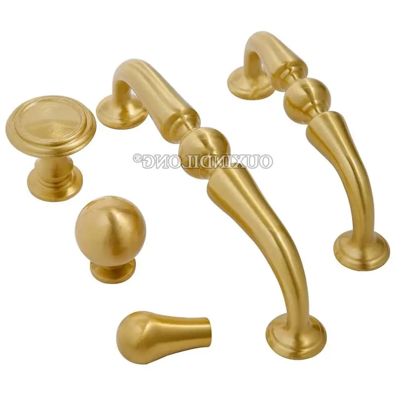 

Classic 10PCS Solid Brass Furniture Pulls Handles Drawer Knobs Cupboard Wardrobe Kitchen Closet Dresser Wine Cabinet Pulls Knobs