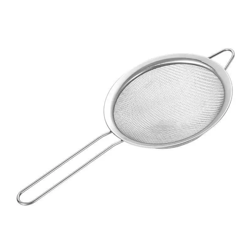Flour Strainer Mesh With Handle Diameter7/8/10/12/14/16/18/20/22cm Stainless Steel Colander Tea Sifter Kitchen Sieve Filter Tool