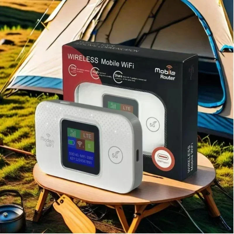 2026 Samochodowy mobilny hotspot Wi-Fi, mobilny router Wi-Fi 150Mbps 4G/5G LTE, bezprzewodowy router z gniazdem na kartę SIM, przenośny kieszonkowy modem MiFi (M5 White) — Zdjęcie 2 z 2