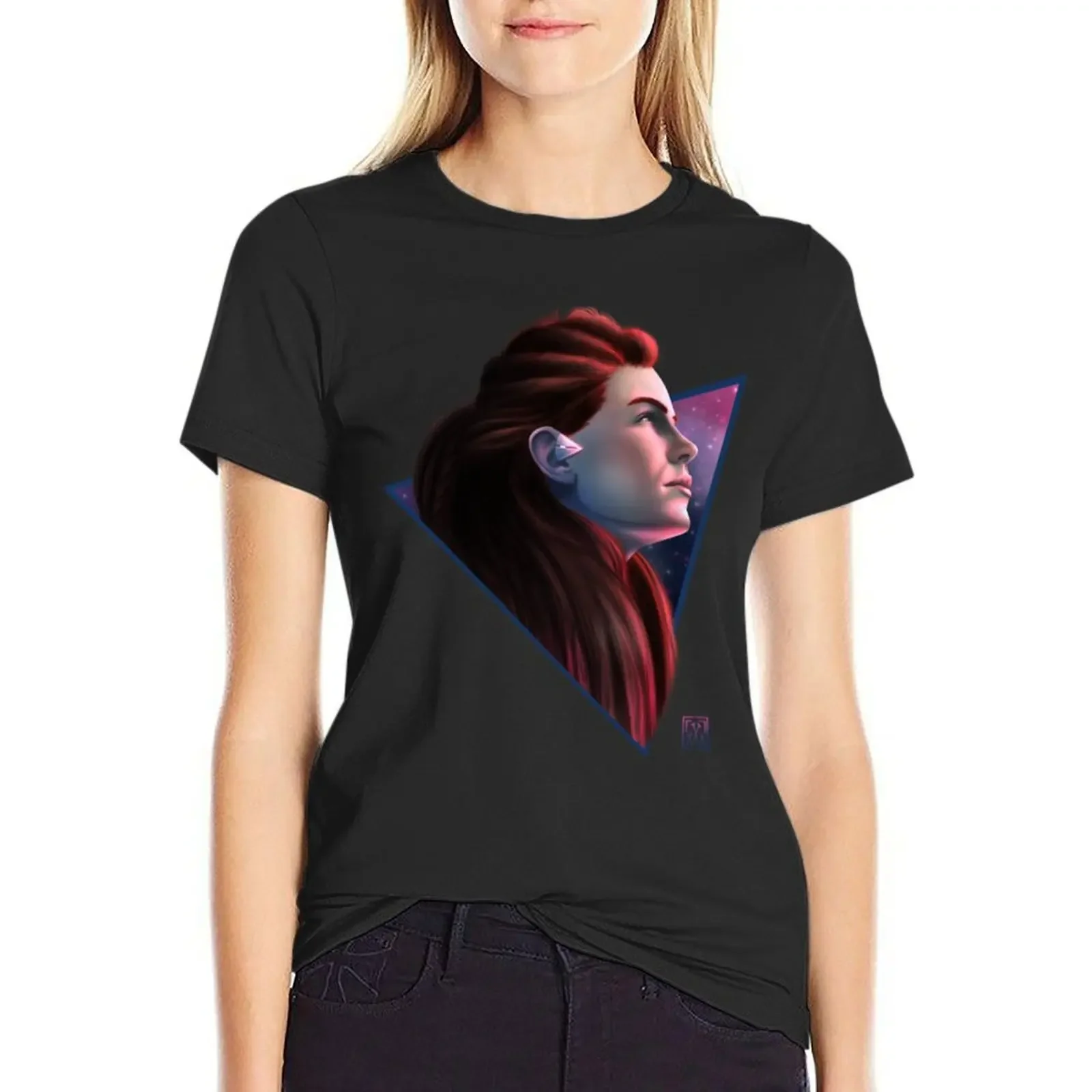 

Horizon Zero Dawn T-Shirt Short sleeve tee summer top Aesthetic clothing t shirts for Women