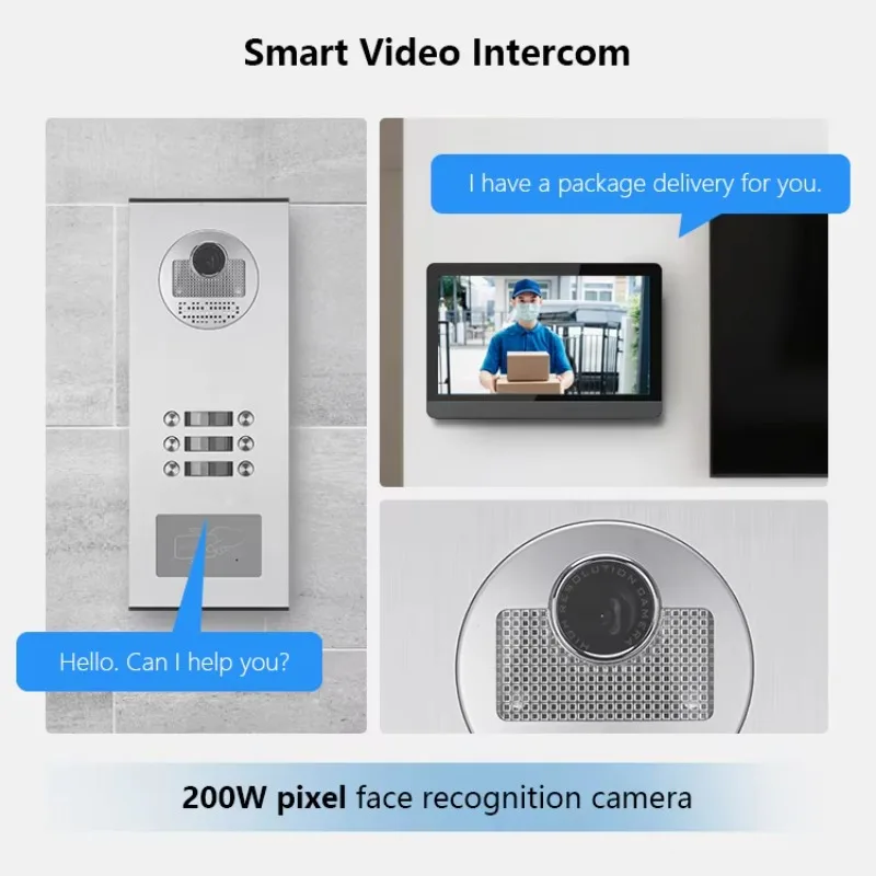 Designed For Office Buildings With Facial Recognition Access 6-Button IP Access Control System For Security