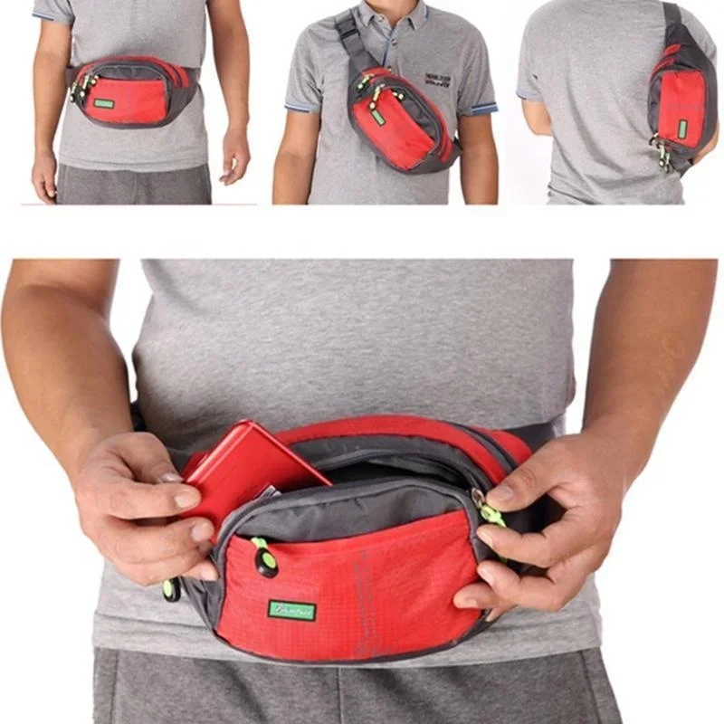 Multifunctional Sport Waist Bag Unisex Waist Packs Outdoor Travel  Cycling Climbing Running Waist Bag With Adjustable Belt Strap