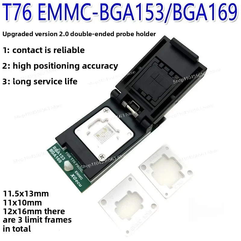 T76 programmer dedicated BGA153/BGA169 high speed read and write, burning base, adapter