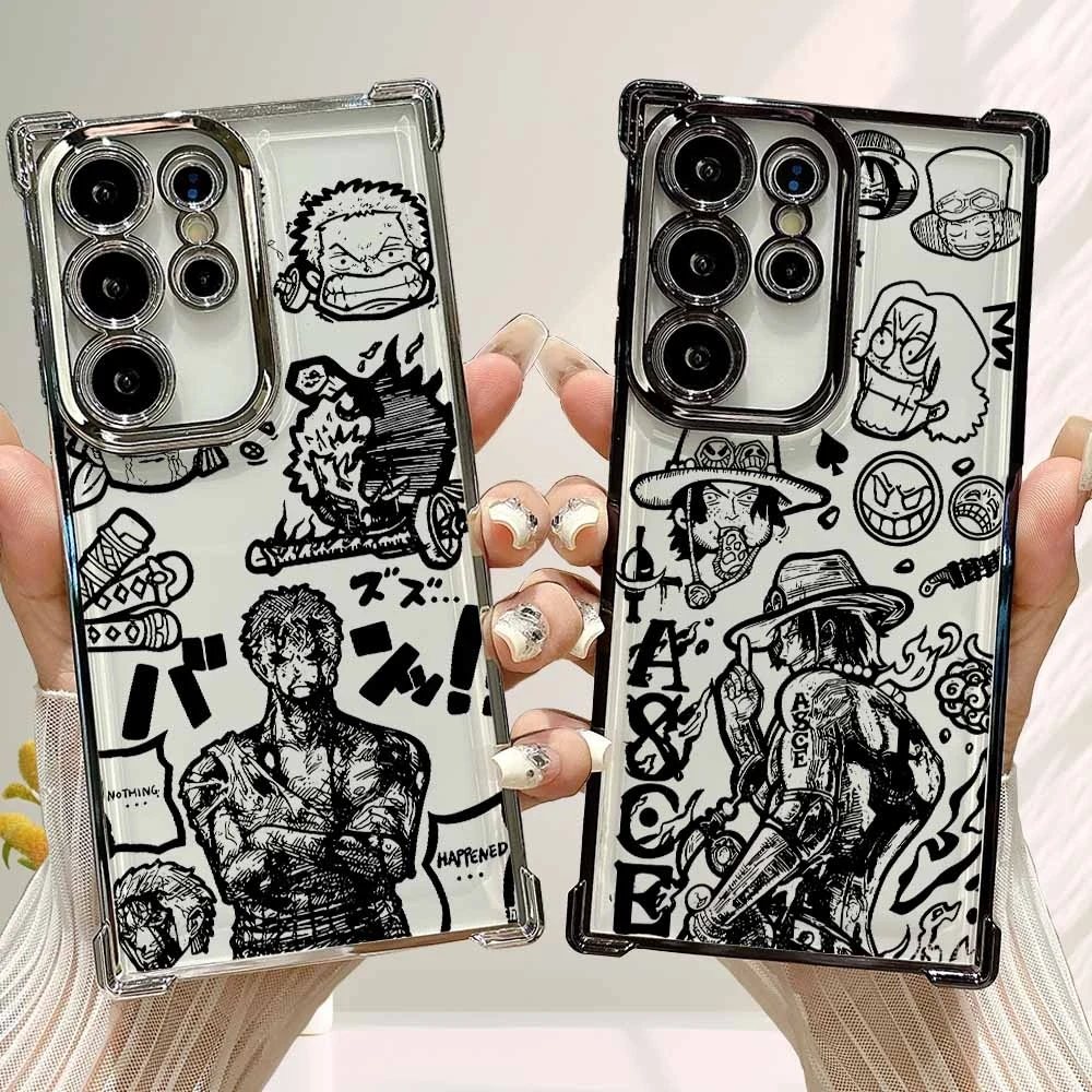 O-ONE P-PIECE-E Anime Niedliche Handyhülle für Samsung A57 A56 A55 A54 A53 A52 A51 A37 A36 A35 A34 A33 A31 A26 A25 A27 A07 A06