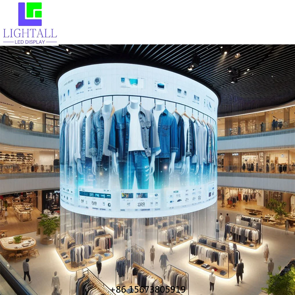 

Good Selling Transparent P3.91 Indoor 360 Curved Led Screen Film Display Screen