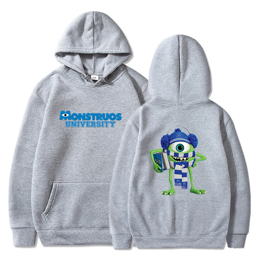 Disney Monsters University Hoodies Men Women Thin Hooded Pullover Sweatershirt Boys Girls Student Hip Hop Hoddie Sweatshirts