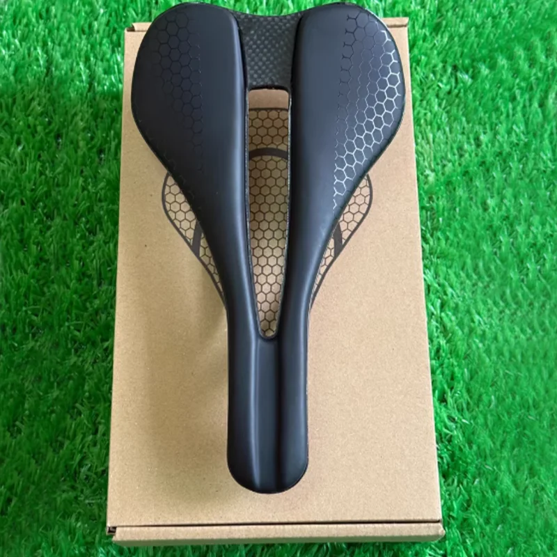 Superleichter 108g Carbon MTB Rennrad-Sattel Komfortabler Leder-EVA-Fahrradsitz für Radsport und Rennen – Detail 8