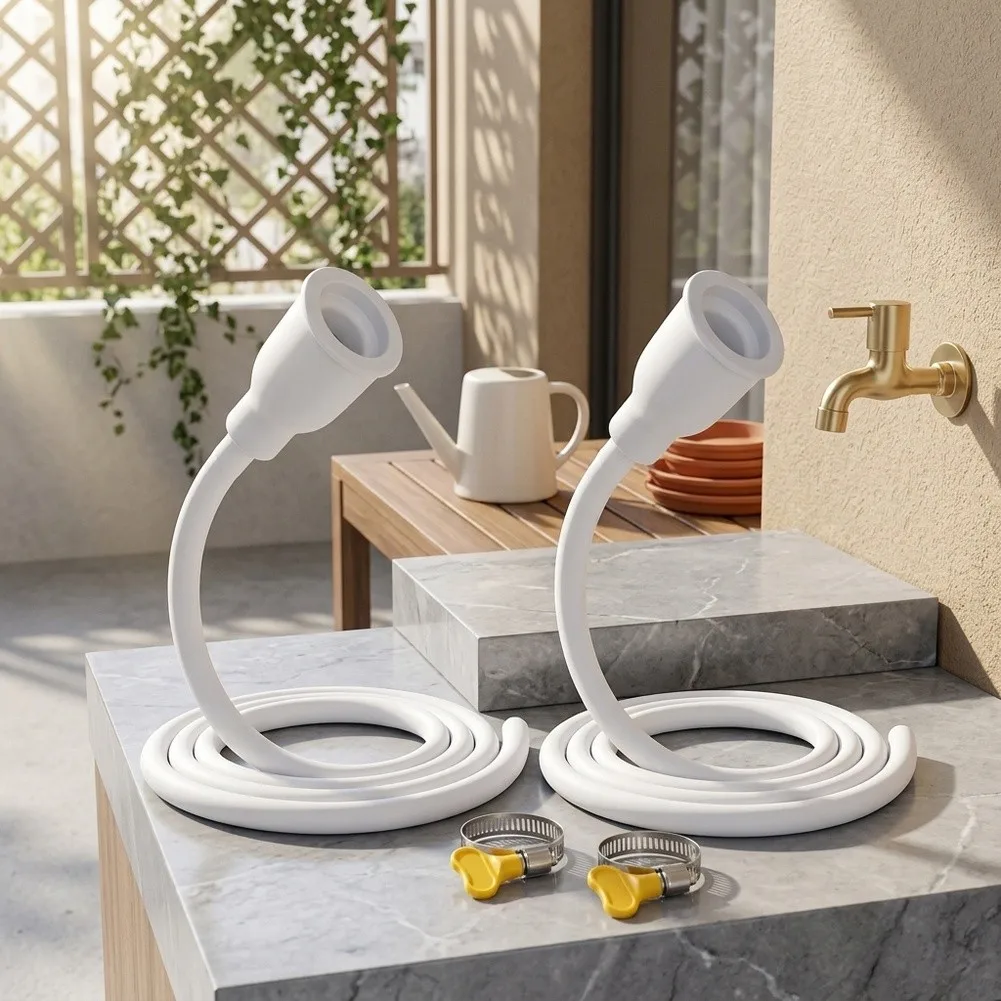 Flexible Silicone Faucet Hose Adapter Kit With Clamps For Sink To Bucket Water Transfer 1m-3m Garden Watering Extension Pipe