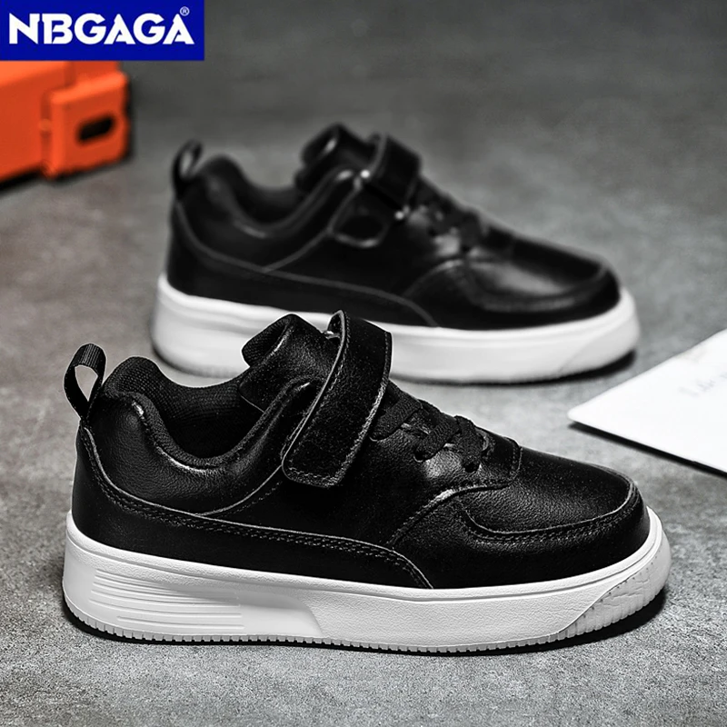 White Casual Sports Sneakers for Kids Boys Non-slip Lightweight Children’s Walking Shoes Breathable Flat Student Tennis Footwear view 5
