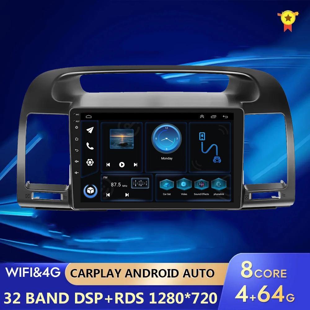 

9"Inch IPS Screen For Toyota Camry 5 2002 2003 - 2006 Car Radio Multimedia Video Player Navigation GPS Android 13 Head Unit