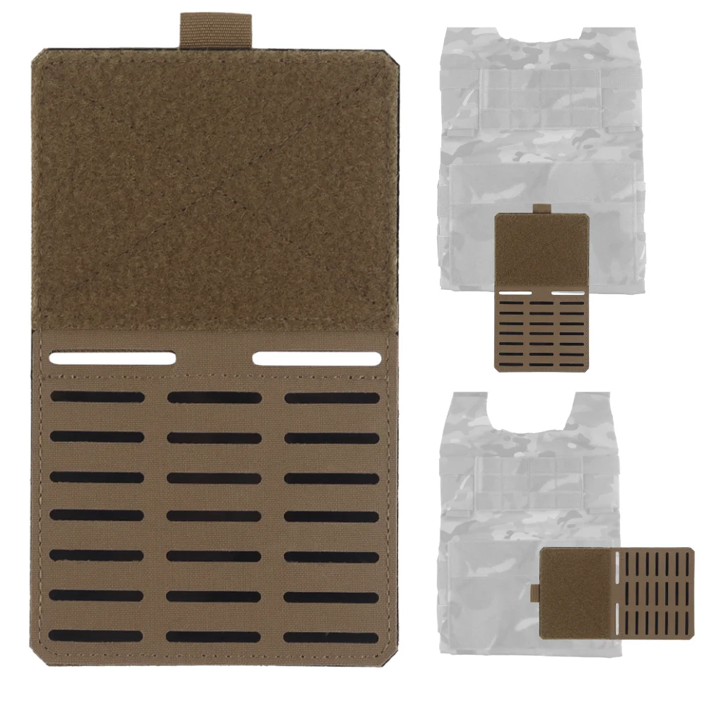 Wosport Double-Sided MOLLE Drop Plate Laser Cut Hook Loop Mount Quick Release Gear Panel for Airsoft Outdoor Activities Gear