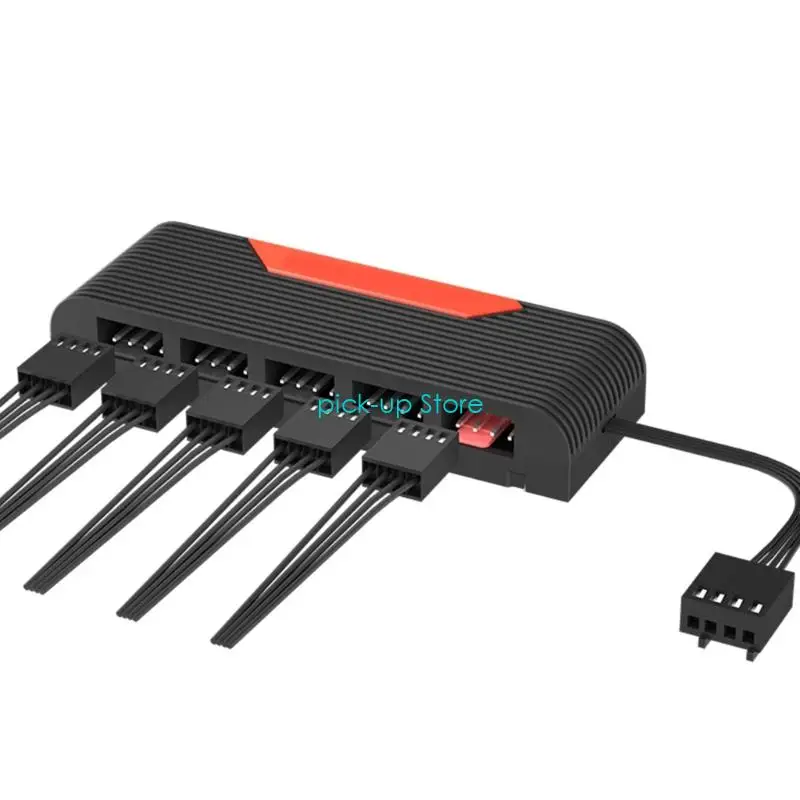 Fan control control PWA Q5WA 5PORT 12V 4PIN Ajuste velocidad velocidad Fuente alimentación SATAS para del