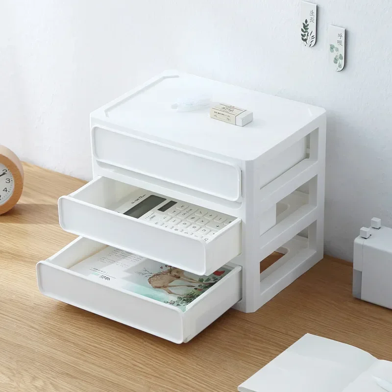 Plastic Storage Box Desktop Storage Box Korean Cosmetics Drawer Multi-layer Storage Cabinet Student Dormitory Organizer Box