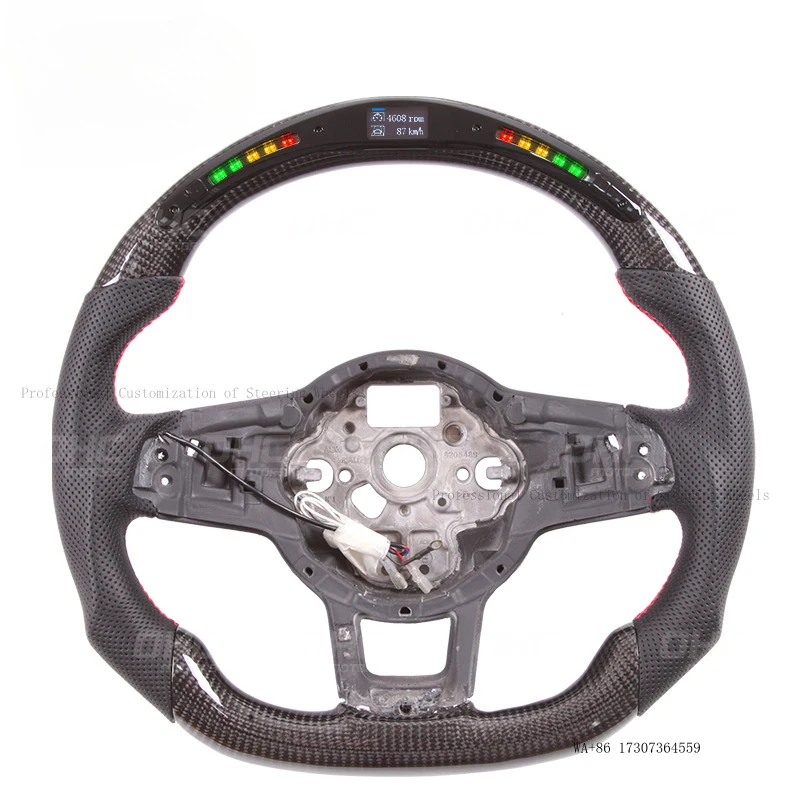 Suitable for VW Volkswagen GTI Golf MK7 7.5 LED light carbon fiber steering wheel assembly modification