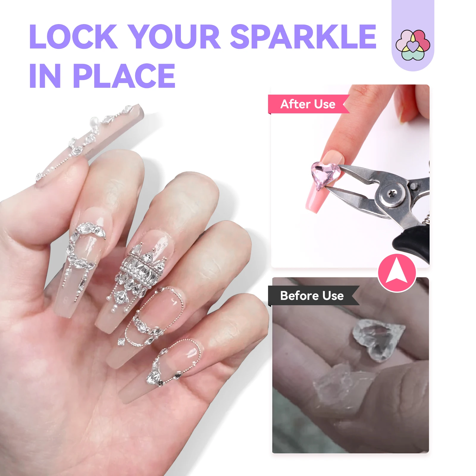 SAVILAND 2 قطعة المهنية مسمار حجر الراين الغراء 12 مللي سوبر قوي لاصق هلام للأحجار الكريمة الماس ثلاثية الأبعاد الفن الشفاء المطلوبة صالون المنزل