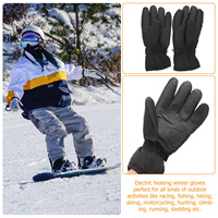 Heated Gloves Electric Powered Thermal Gloves Large Size for Men Women Insulated Waterproof Warm Faux Cotton Blend 35