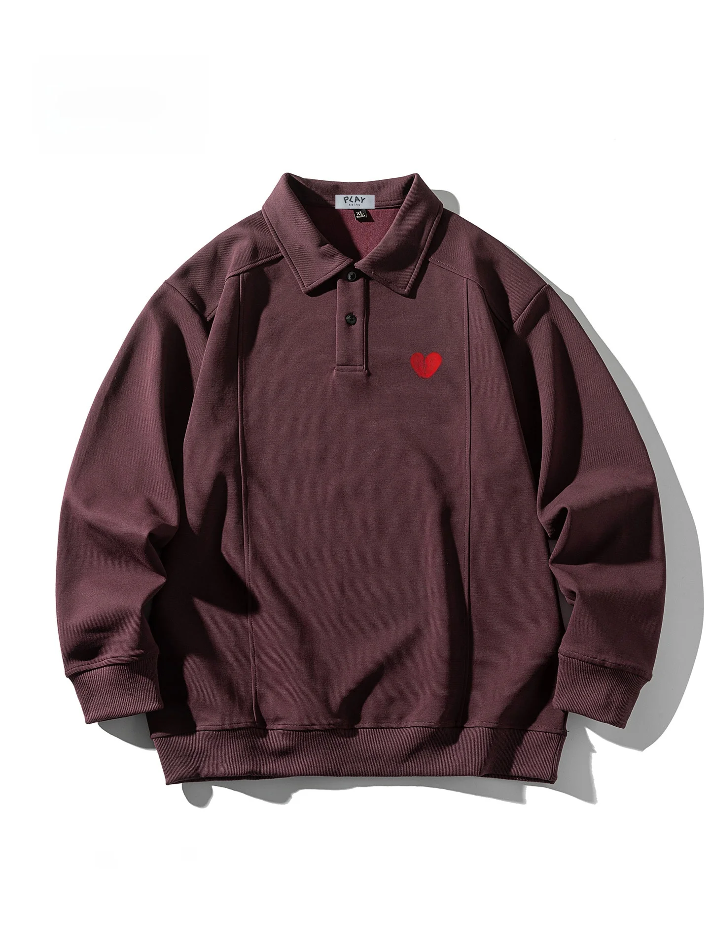 

Play Hei Oversized Casual Sweatirt Collared Pure Color ex Autumn Winter New Sle Retro Trendy Streetwear Hoodie