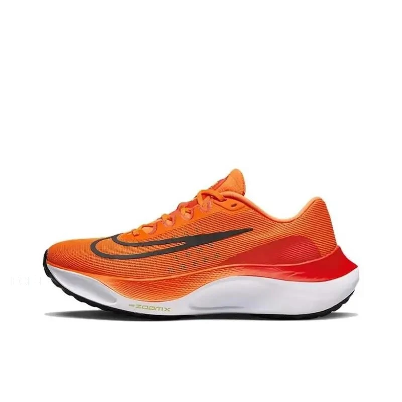 Nike Zoom Fly 5 Men's and Women's Orange Fashionable Retro Comfortable Cushioned Anti Slip Durable Breathable Running Shoes