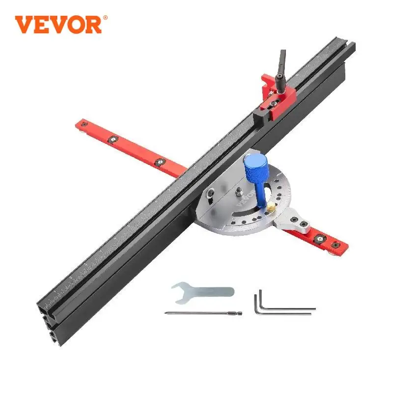 VEVOR Table Saw Miter Gauge Aluminum Miter Fence Laser Marking for Band Saw, Router Planers, Lockstitch Machine Woodworking DIY