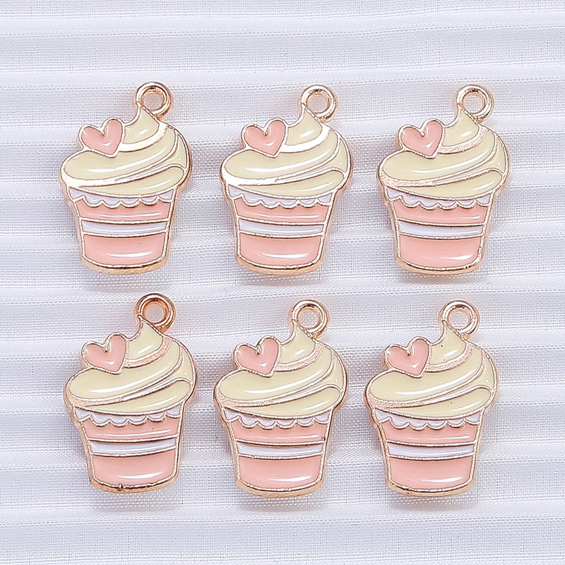 10 Stück Mix süße Sommergetränk Charms Emaille Eis Popsicle Charms Anhänger für Schmuckherstellung DIY Ohrringe Halskette Handwerk Geschenk – Detail 30