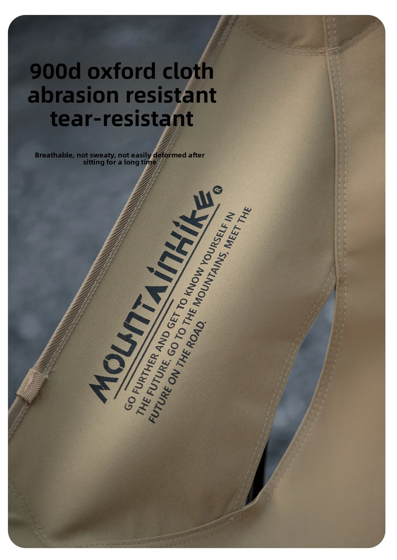 MOUNTAINHIKER Ultraleichter Tragbarer Klappbarer Mondstuhl aus Aluminiumlegierung für Camping, Wandern und Angeln in Grün, Schwarz und Khaki – Detail 5