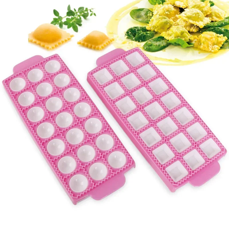 Herramientas de cocina con moldes tortelini, cortador de Ravioli, molde de aluminio con forma de albóndigas, prensa de masa, herramientas de bricolaje, 10