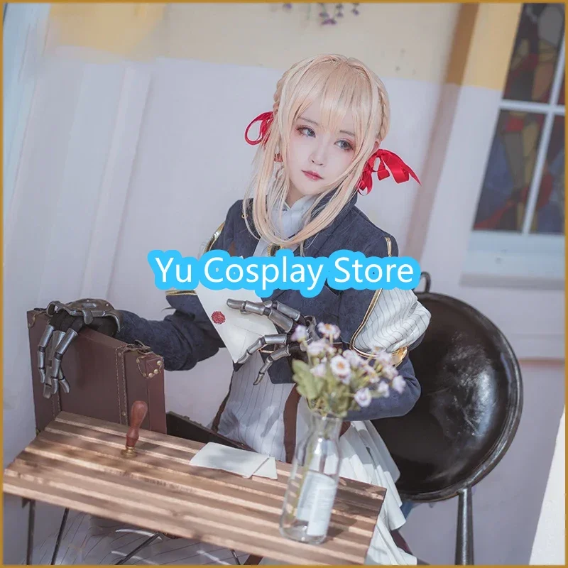 Anime Violet Evergarden Cosplay Costume Halloween Carnival Dress Top Gloves Women Medieval Gothic Uniforms Custom Made