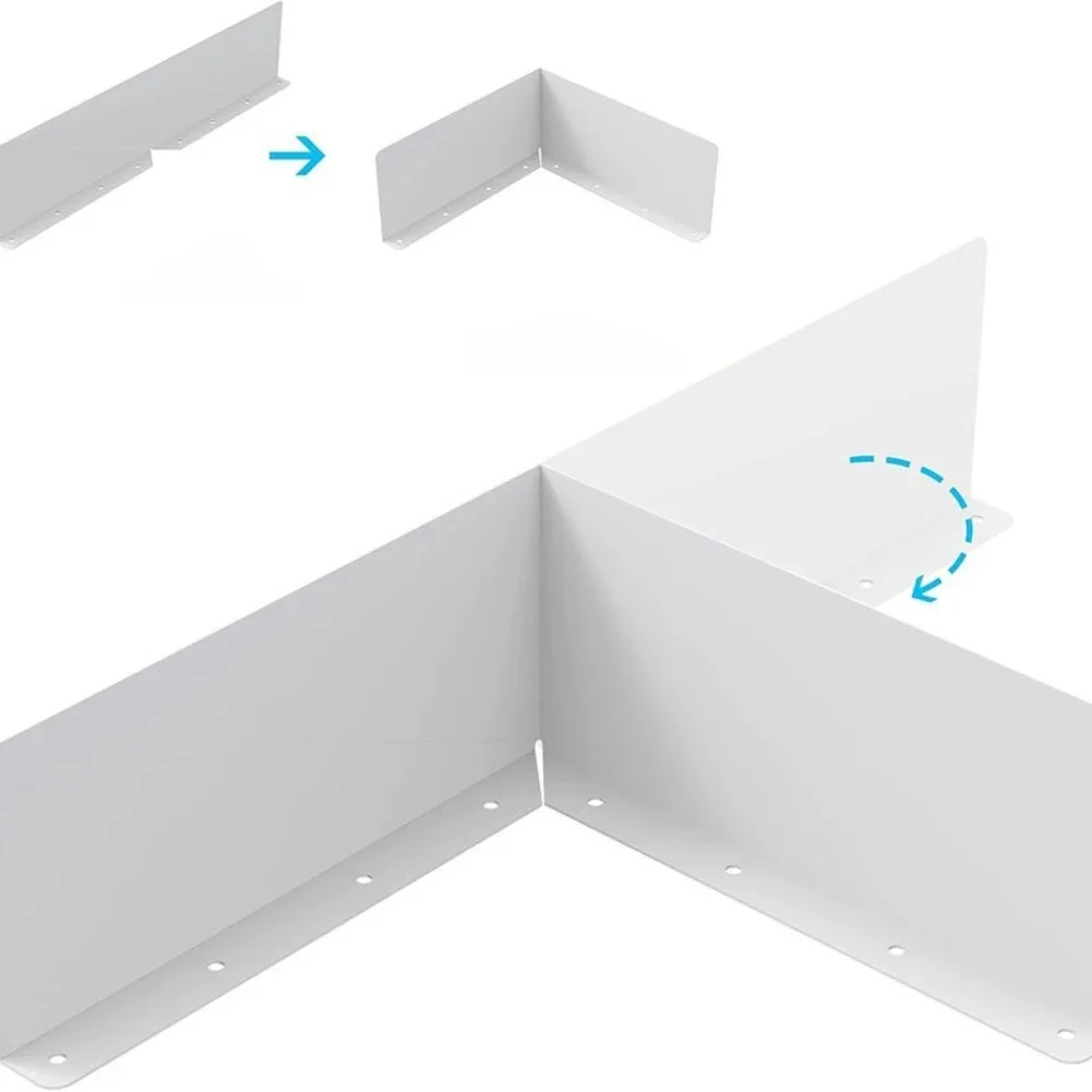 Rainwater Deflection Plate Rain Gutter Protection Water Deflector Downpipe Rain Deflector Baffle Plates With Screws Garden Parts