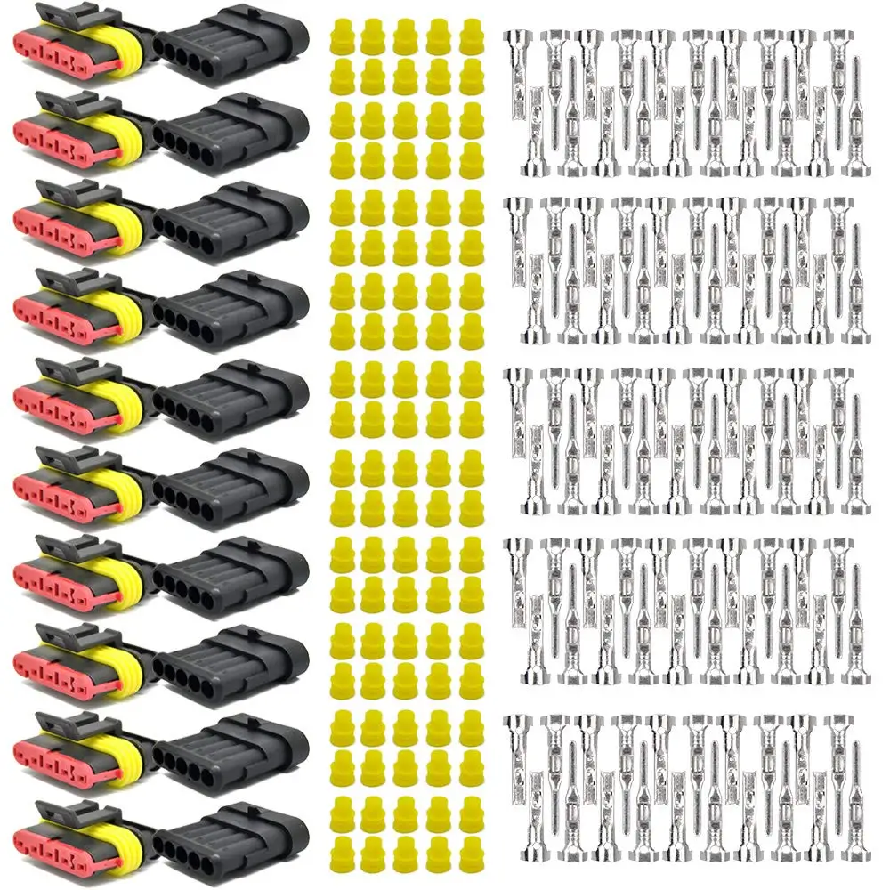 10 Kit 5 Pin Way Waterproof Electrical Connector 1.5mm Series Terminals Water Resistend