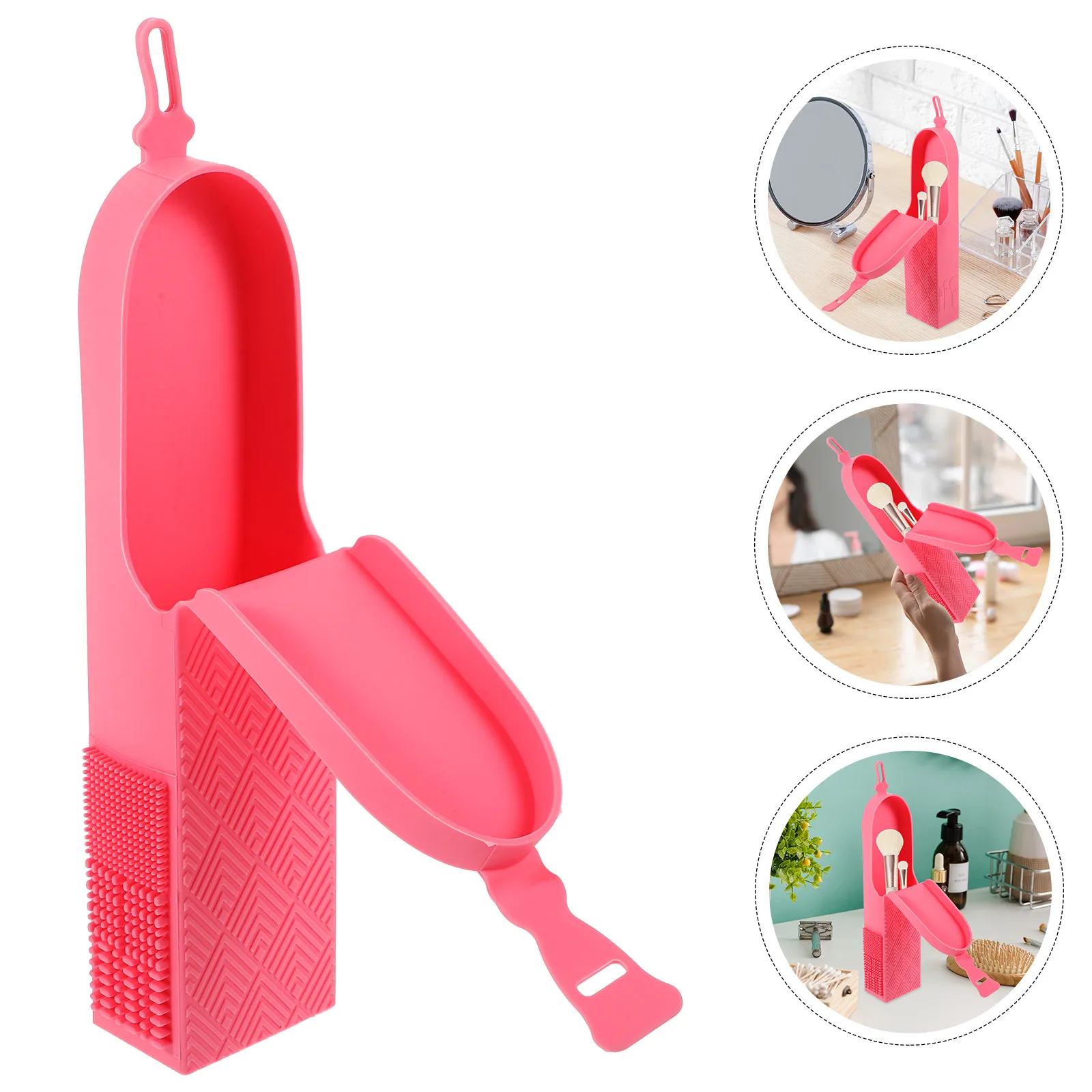 

Силиконовый дорожный чехол-органайзер для кистей для макияжа и мелких аксессуаров