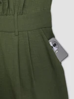 Women's Olive Green Utility Jumpsuit | Belted Waist & Cargo Pockets | Chic Casual Elegant Outfit - Image 5