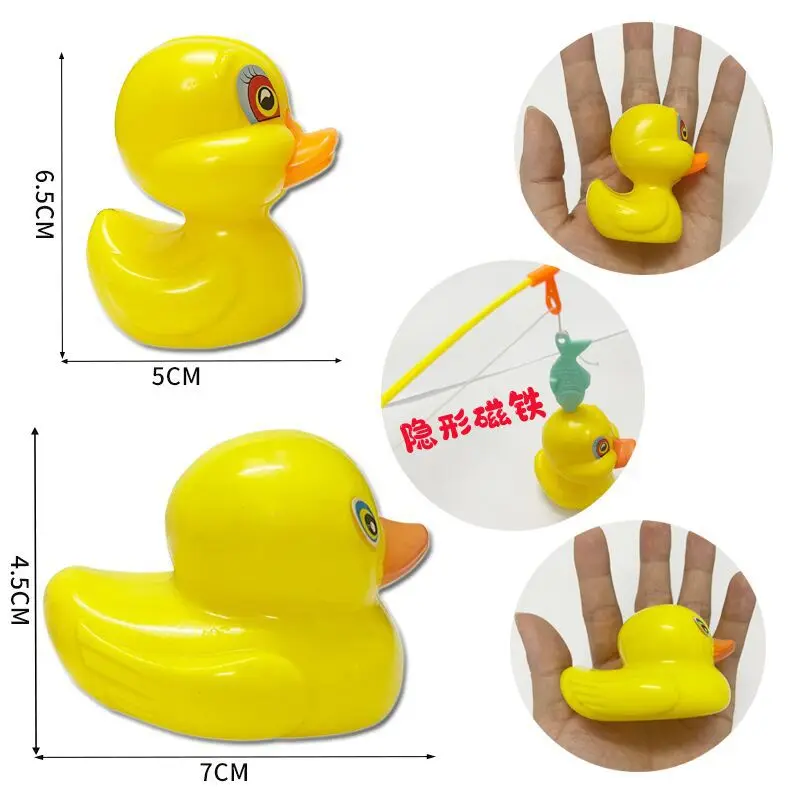 Children's fishing toys magnetic bulk fake fish stall fish puzzle fun fishing game artificial fishing Random Color 5pcs