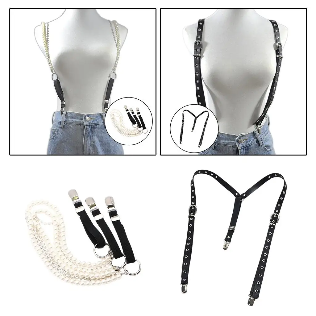 Bretelles bretelles femmes en forme de Y dos Clip-on sangle de pantalon réglable
