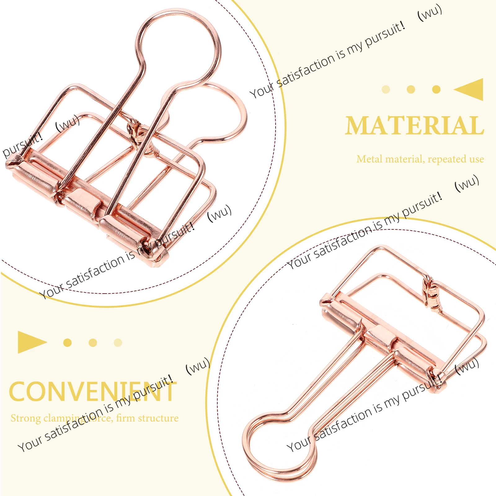 10pcs Long Vintage Copper Medium for Home Document Metal Clips Binder Clips Binder Paper Storage