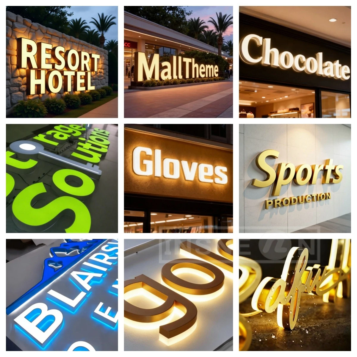 Custom 3d Sign Letters Led Signage Business Luminous Signboard Acrylic Wall Advertising Large Backlit Logo Outdoor Waterproof
